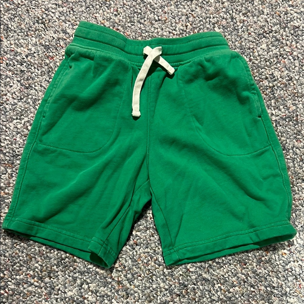 Primary Kelly Green Casual Elastic Waist Shorts